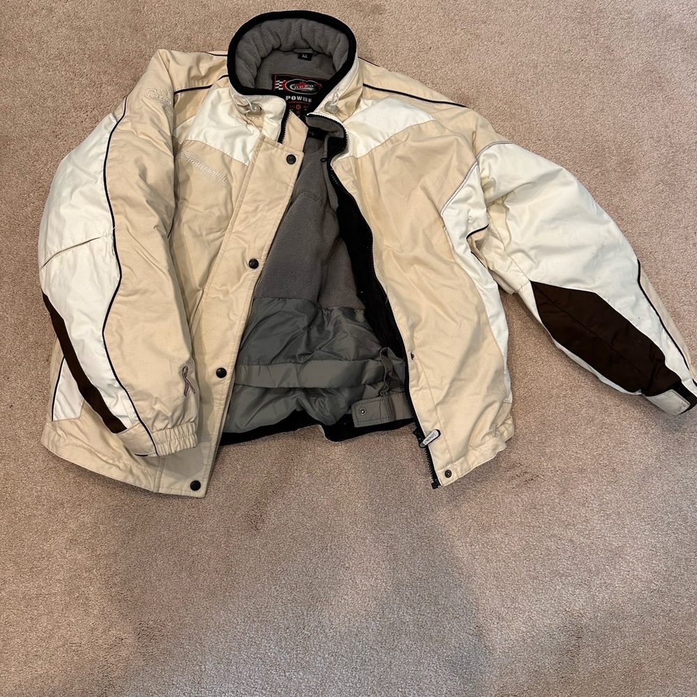 Choko Cream and Brown Ski Jacket